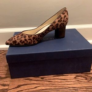 Sarah Flint Emma Heel, leopard print, size 8